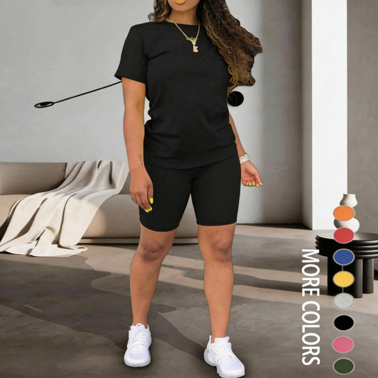 🔥🎁Nyhet 55 % RABATT🔥2-delat set med sporttop och shorts för damer