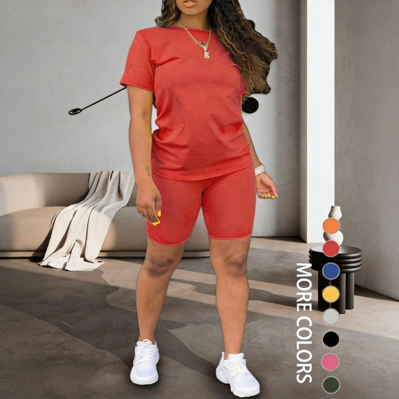 🔥🎁Nyhet 55 % RABATT🔥2-delat set med sporttop och shorts för damer