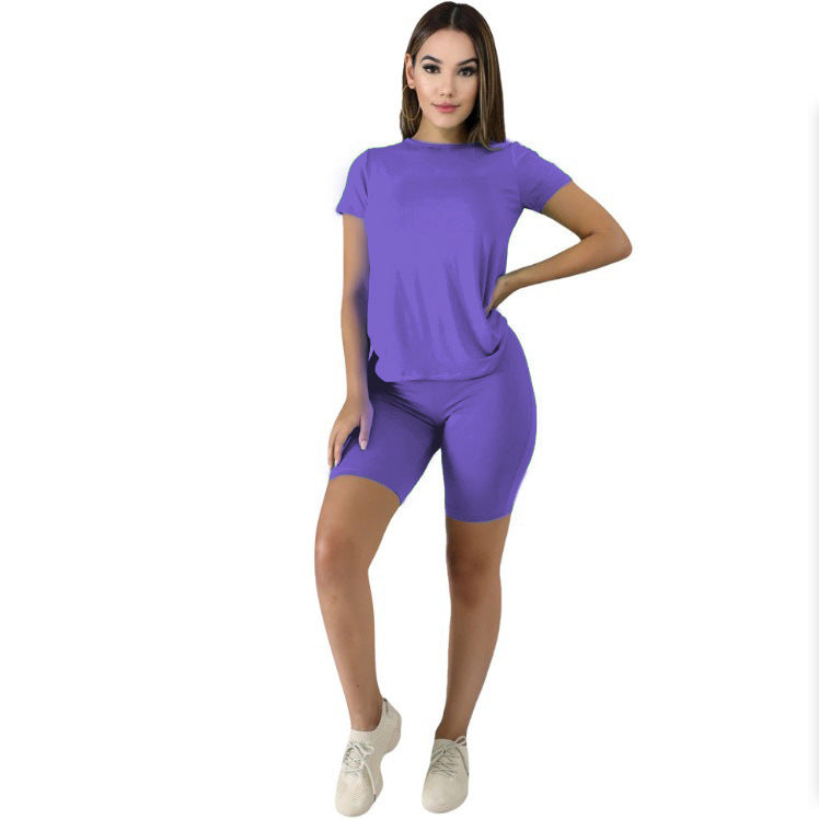 🔥🎁Nyhet 55 % RABATT🔥2-delat set med sporttop och shorts för damer