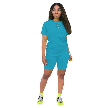 🔥🎁Nyhet 55 % RABATT🔥2-delat set med sporttop och shorts för damer