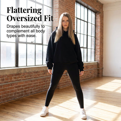 Oversized hoodie för damer med unik meshryg