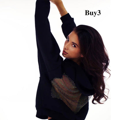 Oversized hoodie för damer med unik meshryg