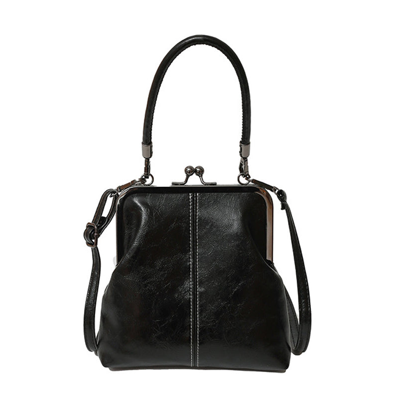 👜 50% RABATT!💕 Kiss Lock-väska för kvinnor med handtag på toppen ✨👛