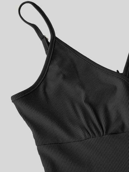 🎉Vårrea – upp till 50 % rabatt😻 Tvådelat set för damer: spetströja och jumpsuit med ficko