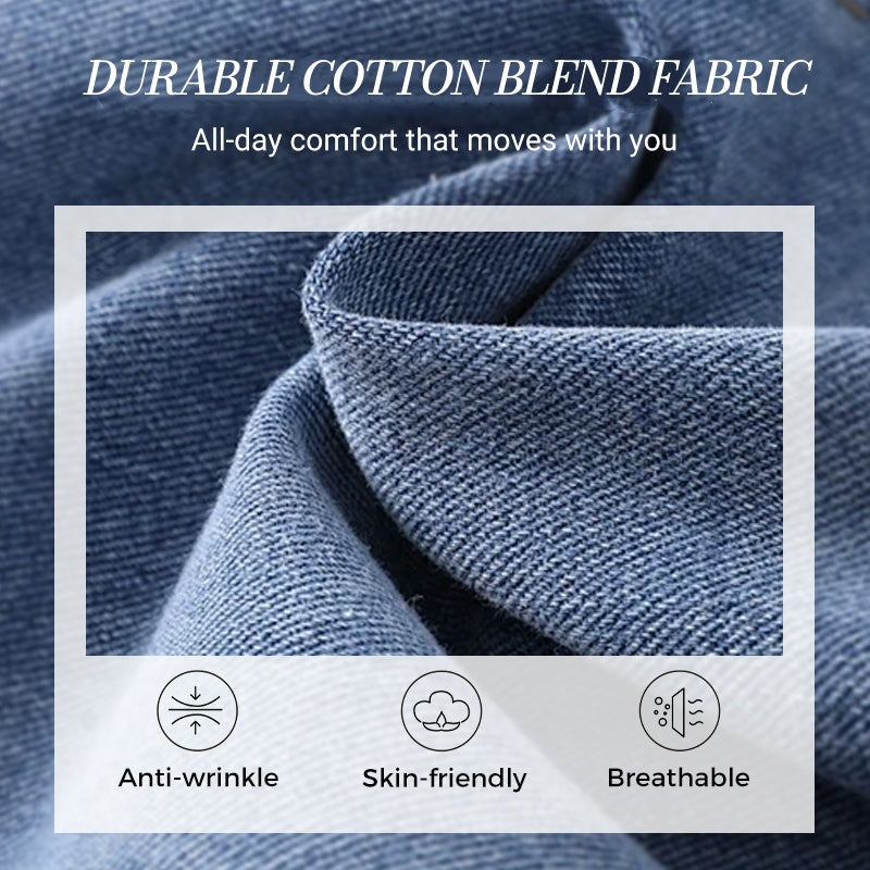 Dammjeans med hög midja och vida ben