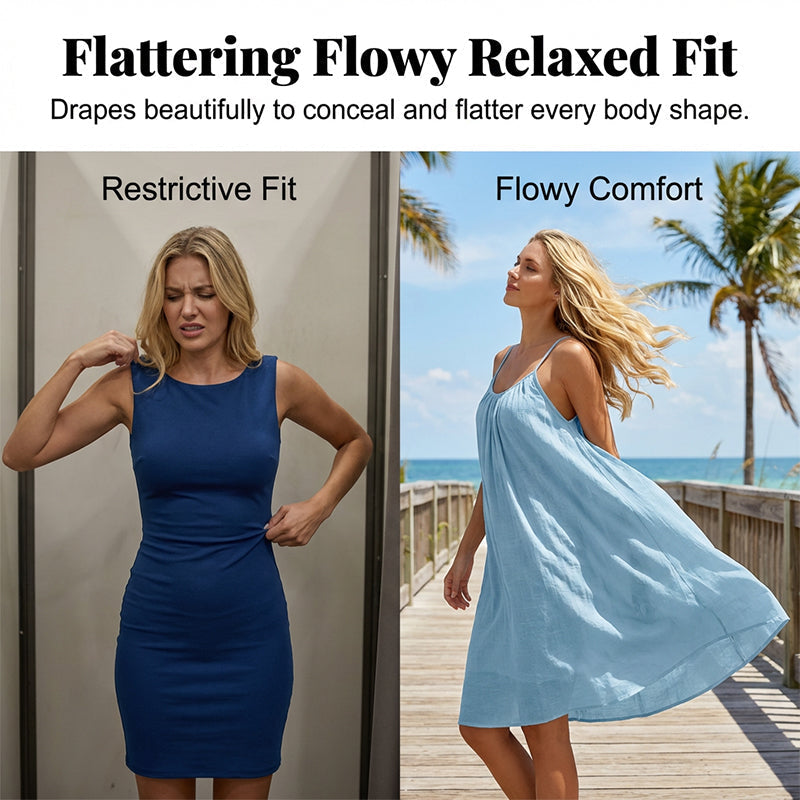 Sexig rygglös cami-klänning med justerbar dragsk