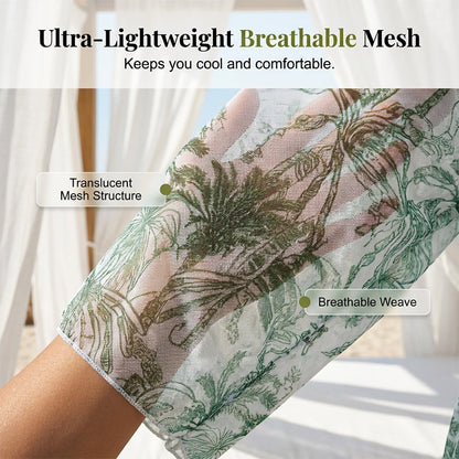 3-delat bikiniset med genomskinlig överde