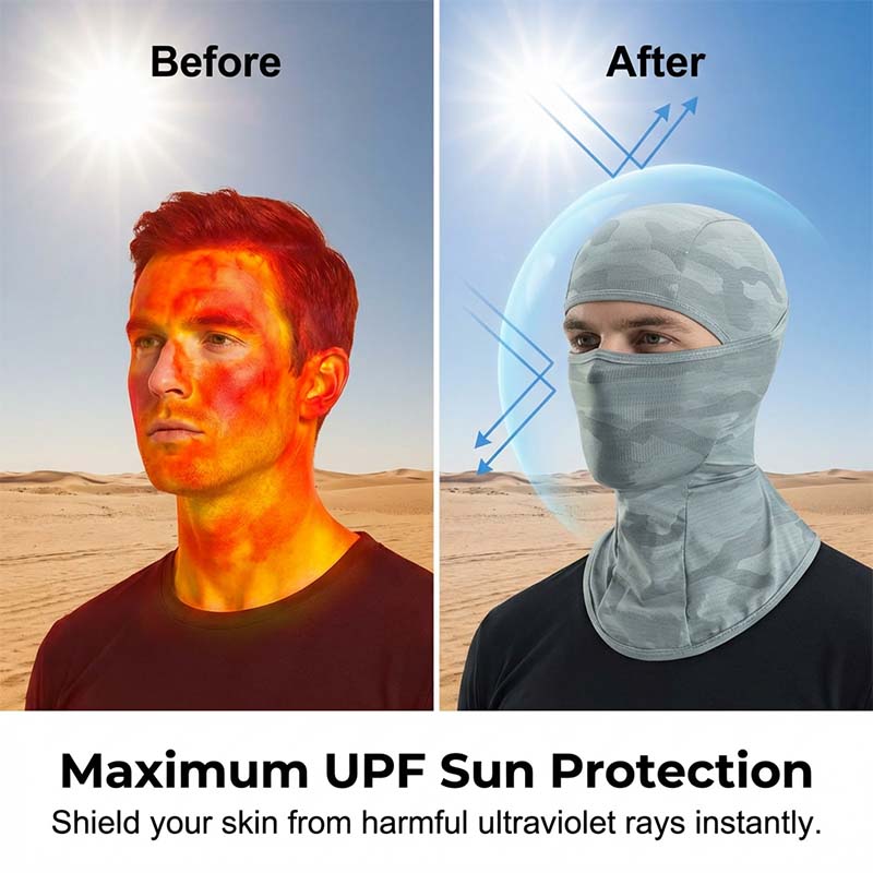 Andningsbar balaklava med UV-skydd för cyklin