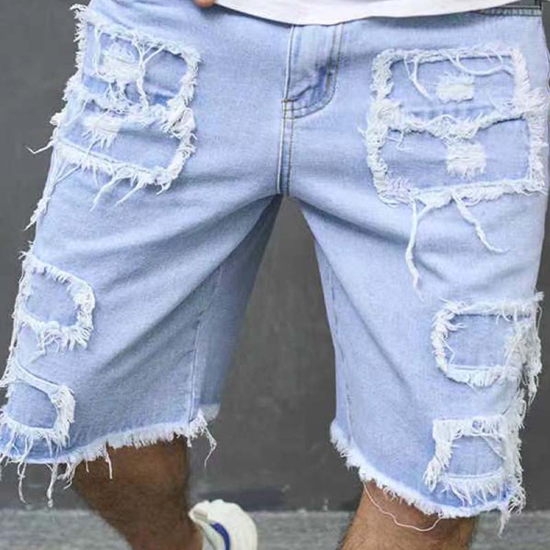 🔥 60% RABATT NU! 🩳 Rivna jeansshorts för herr – avslappnad streetstyle & skön komfort för sommaren ☀️🛹
