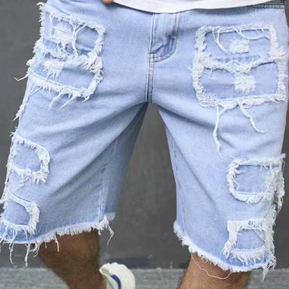 🔥 60% RABATT NU! 🩳 Rivna jeansshorts för herr – avslappnad streetstyle & skön komfort för sommaren ☀️🛹