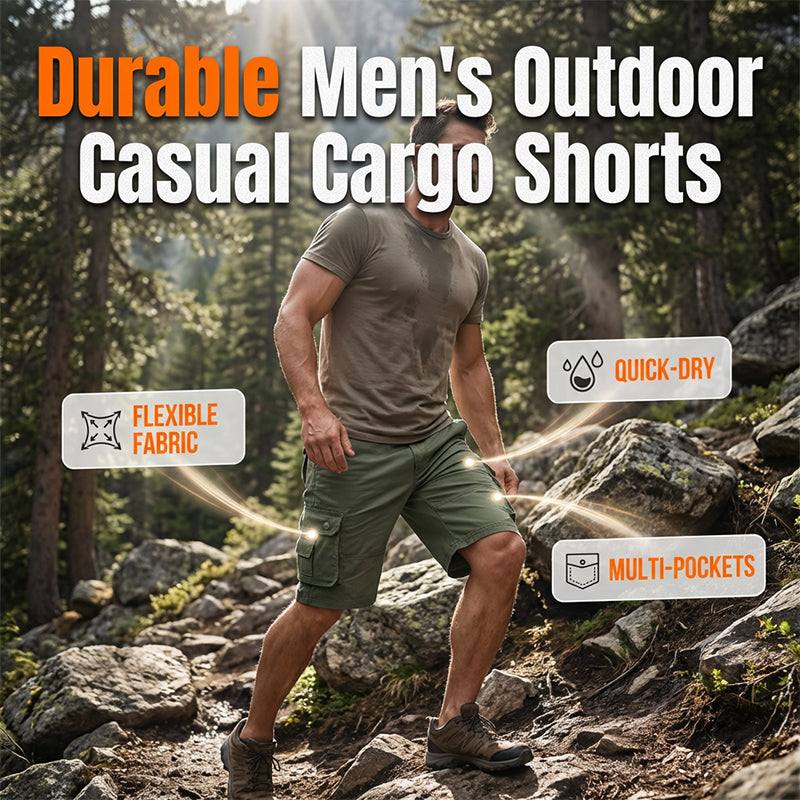 Cargoshorts för män för friluftsliv och vardagsbruk