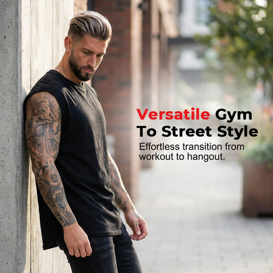 💪50 % RABATT! 🔥Ärmlös träningslinne för män