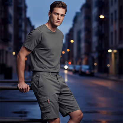 Casual-cargoshorts för män med resår i midjan