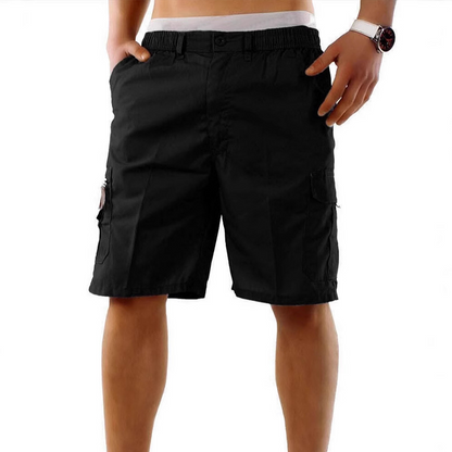 Casual-cargoshorts för män med resår i midjan