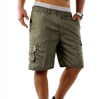Casual-cargoshorts för män med resår i midjan