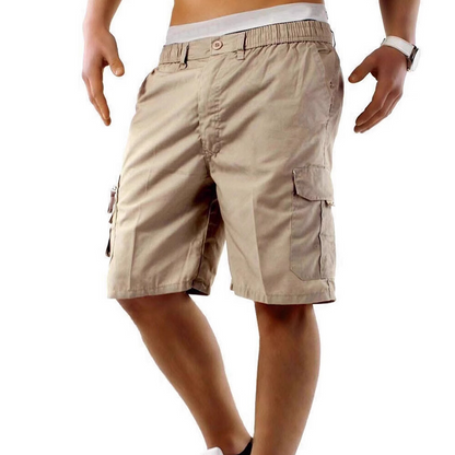 Casual-cargoshorts för män med resår i midjan
