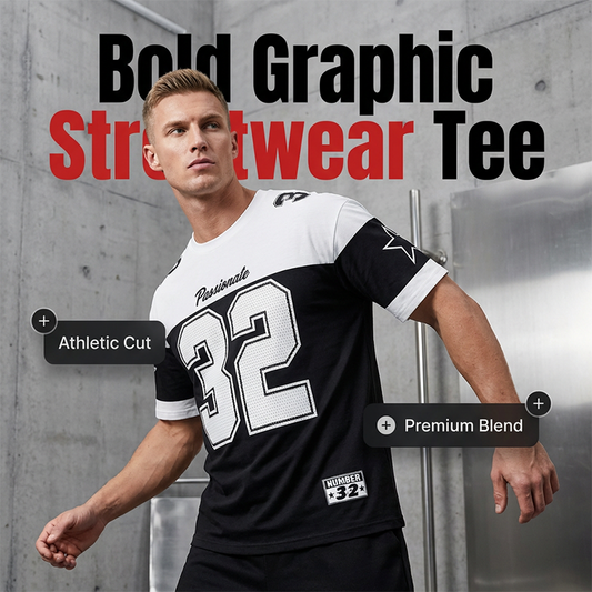 T-shirt för män med grafiskt tryck