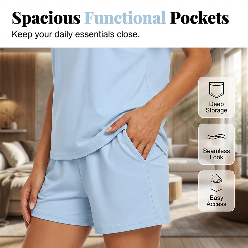 Set med T-shirt och shorts för damer
