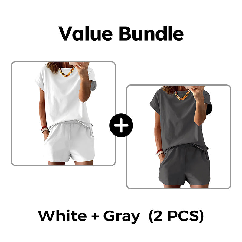 Set med T-shirt och shorts för damer