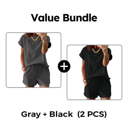 Set med T-shirt och shorts för damer