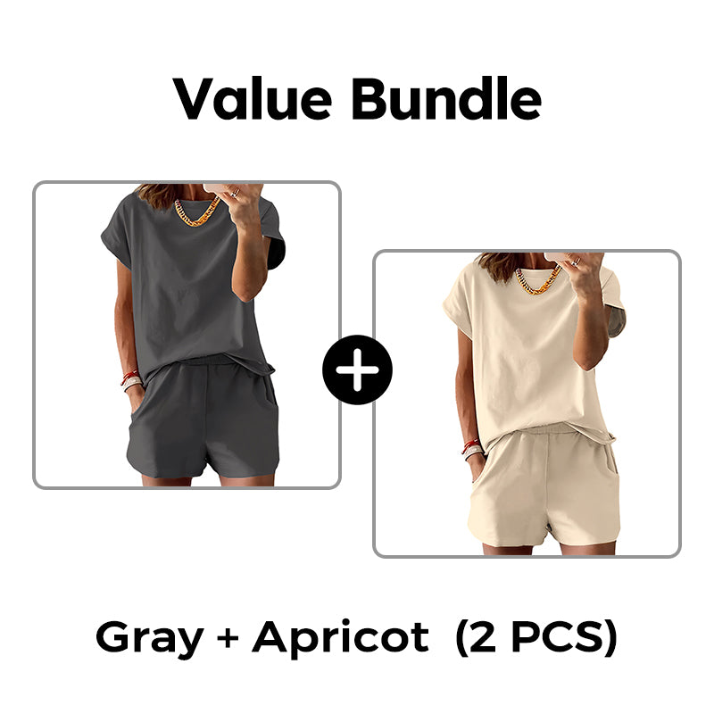 Set med T-shirt och shorts för damer