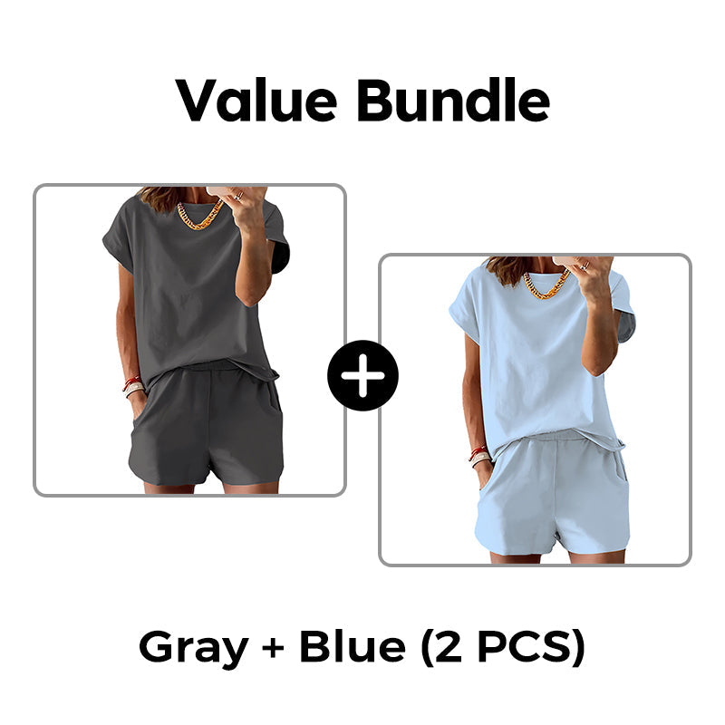 Set med T-shirt och shorts för damer