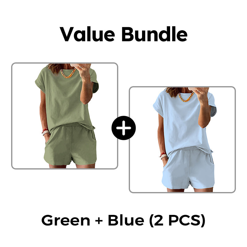 Set med T-shirt och shorts för damer