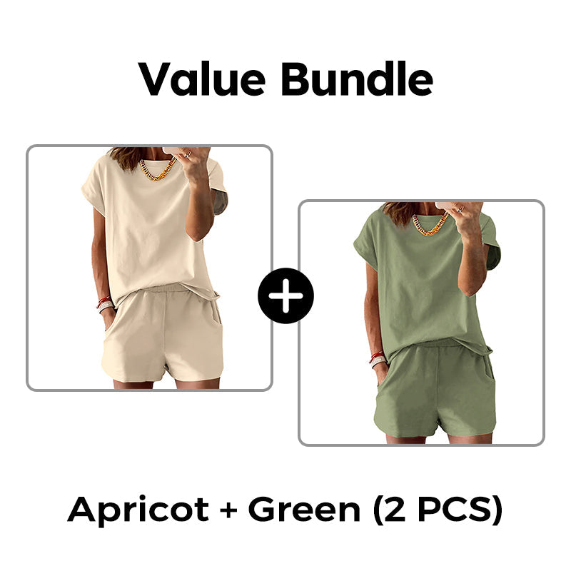 Set med T-shirt och shorts för damer
