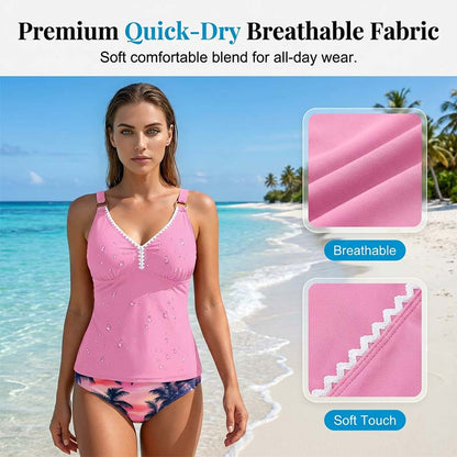 Tankini i två delar för kvinnor med formande effekt