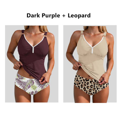 Tankini i två delar för kvinnor med formande effekt