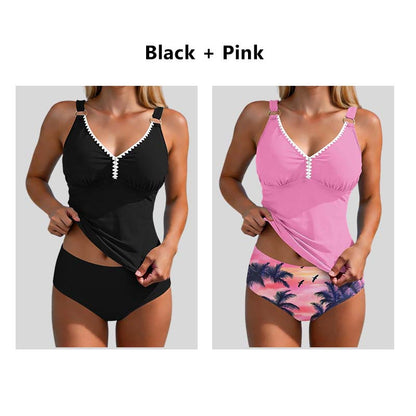 Tankini i två delar för kvinnor med formande effekt