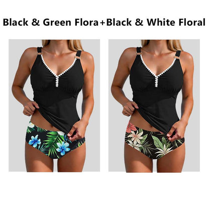 Tankini i två delar för kvinnor med formande effekt
