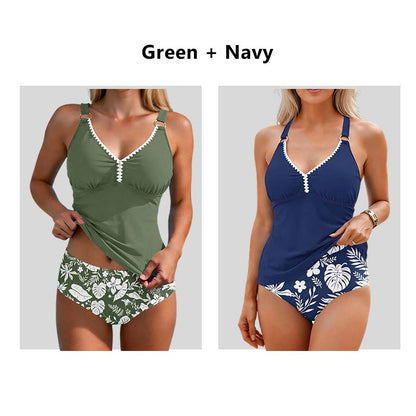 Tankini i två delar för kvinnor med formande effekt