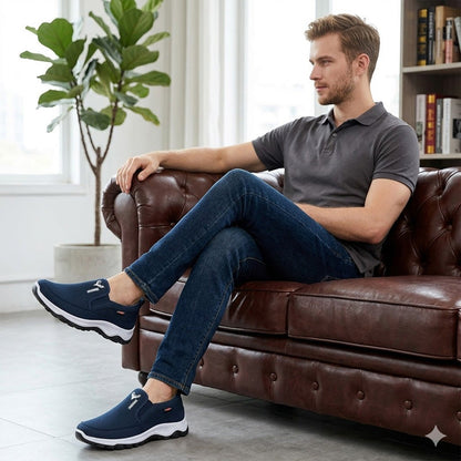 Andningsbara slip-on-promenadskor för män
