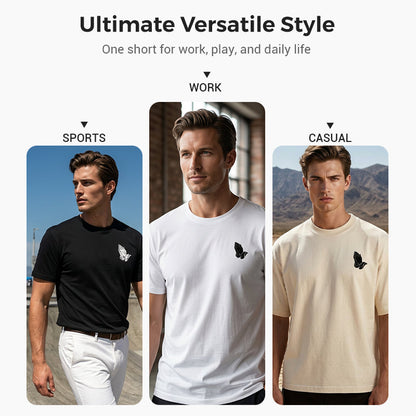 🙏 T-shirt med motiv av en man som ber med händerna ihop ✨