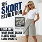 Dam casual skort med elastisk midja