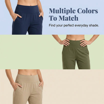 🧘‍♀️ 50% RABATT NU!✨ Eleganta Yogabyxor med Formande Effekt – Magstöd & Djupa Fickor – Träning & Lifestyle 🔥