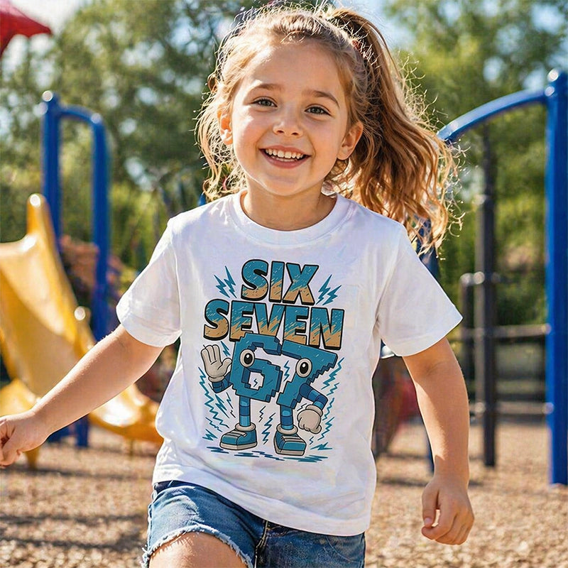 🔥Begränsat erbjudande – 50 % rabatt🔥Barn-T-shirt med tecknad siffersymbol