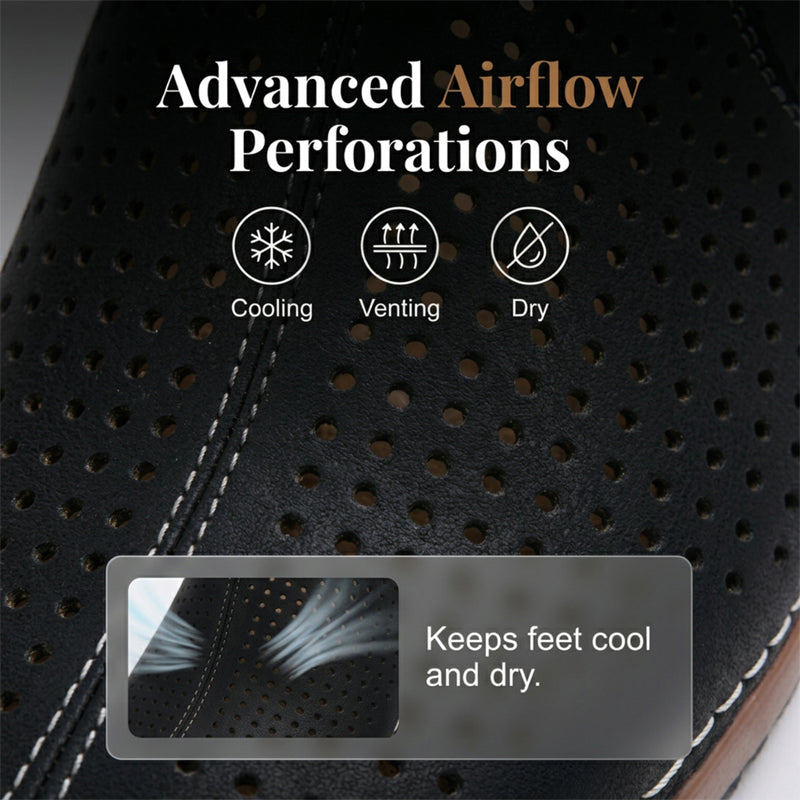 🔥50% RABATT NU!🔥 Dam Perforerade Slip-On Platå Mules