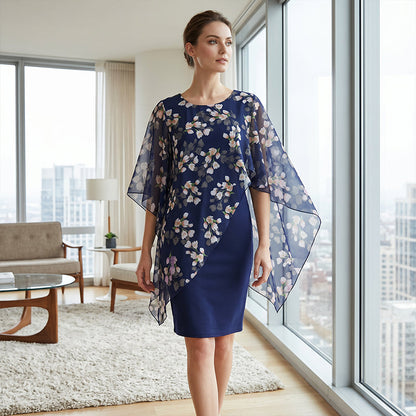 🌸 50 % RABATT NU! 🌸Elegant set med överdel och klänning med blommönster för damer