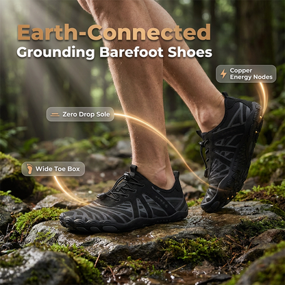 🌍👣🔋 Jordningsskor med koppartråd | Barfotakänsla + avledning av statisk elektricitet – Betala vid leverans 🏞️✅