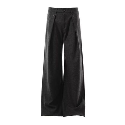 👖 60 % rabatt på kostymbyxor för män med lös passform och raka ben | Avslappnade streetwear-byxor med vida ben