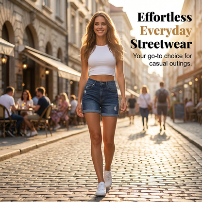 👖 50 % RABATT – Jeansshorts för dam med uppvikt fåll | Snygga, bekväma och perfekta för sommaren