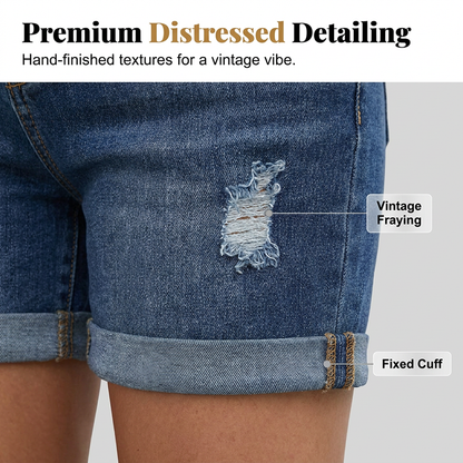 👖 50 % RABATT – Jeansshorts för dam med uppvikt fåll | Snygga, bekväma och perfekta för sommaren