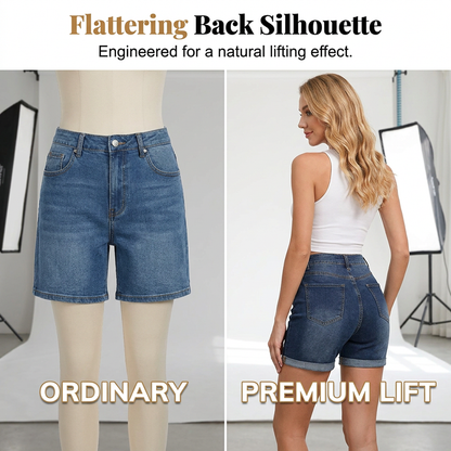 👖 50 % RABATT – Jeansshorts för dam med uppvikt fåll | Snygga, bekväma och perfekta för sommaren