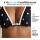 Bikiniset med halterneck och prickmönster samt boxershorts