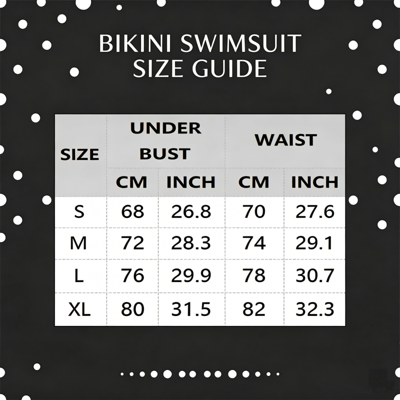 Bikiniset med halterneck och prickmönster samt boxershorts