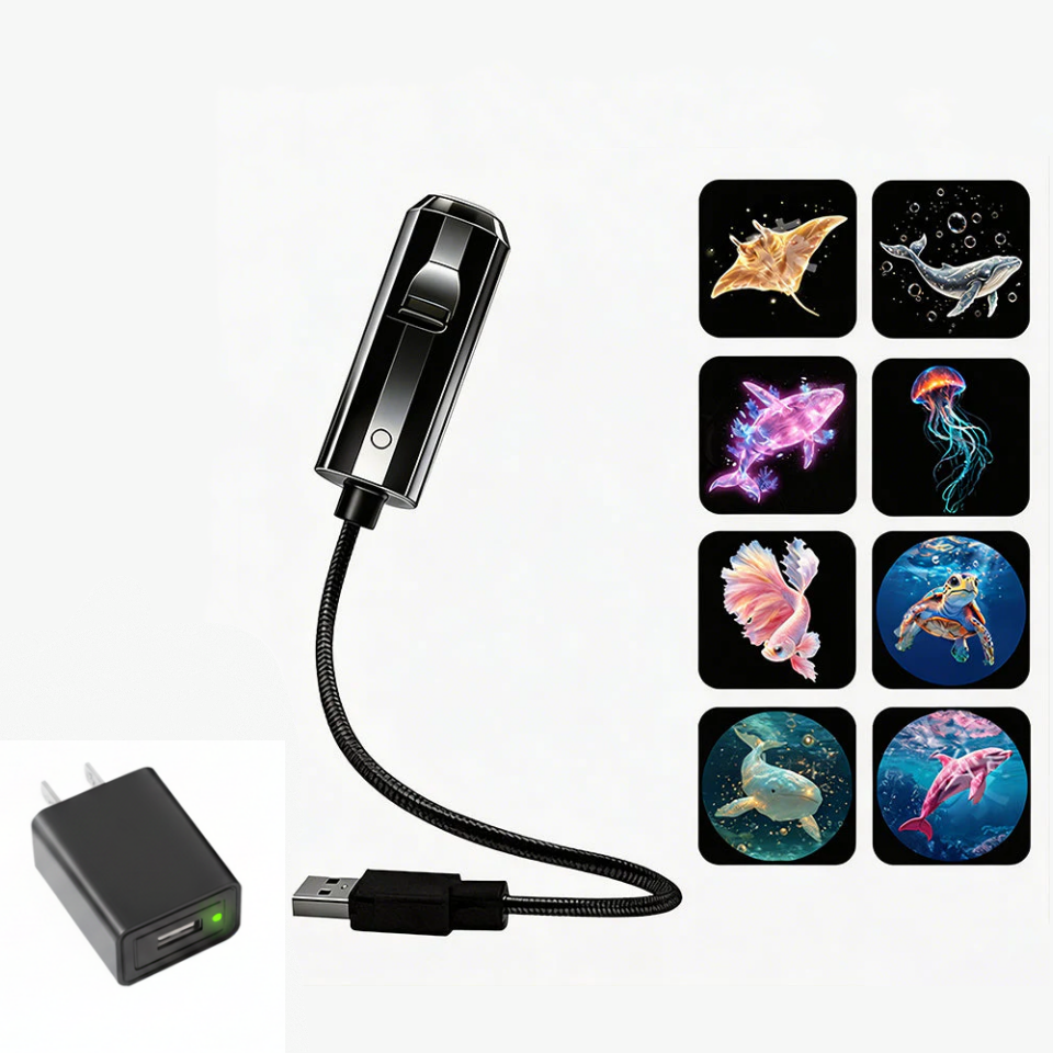 Plug-and-Play HD-nattlampa med Galaxy- och havsmotiv🥳Över 50 000 nöjda användare
