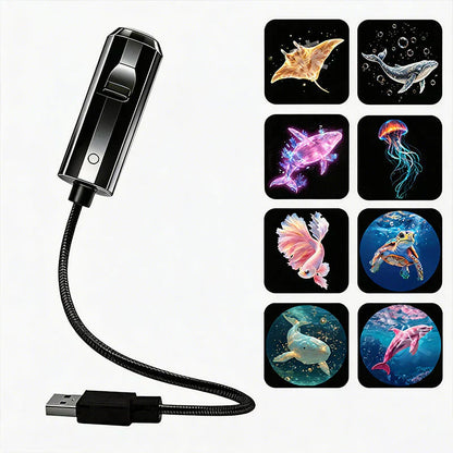 Plug-and-Play HD-nattlampa med Galaxy- och havsmotiv🥳Över 50 000 nöjda användare