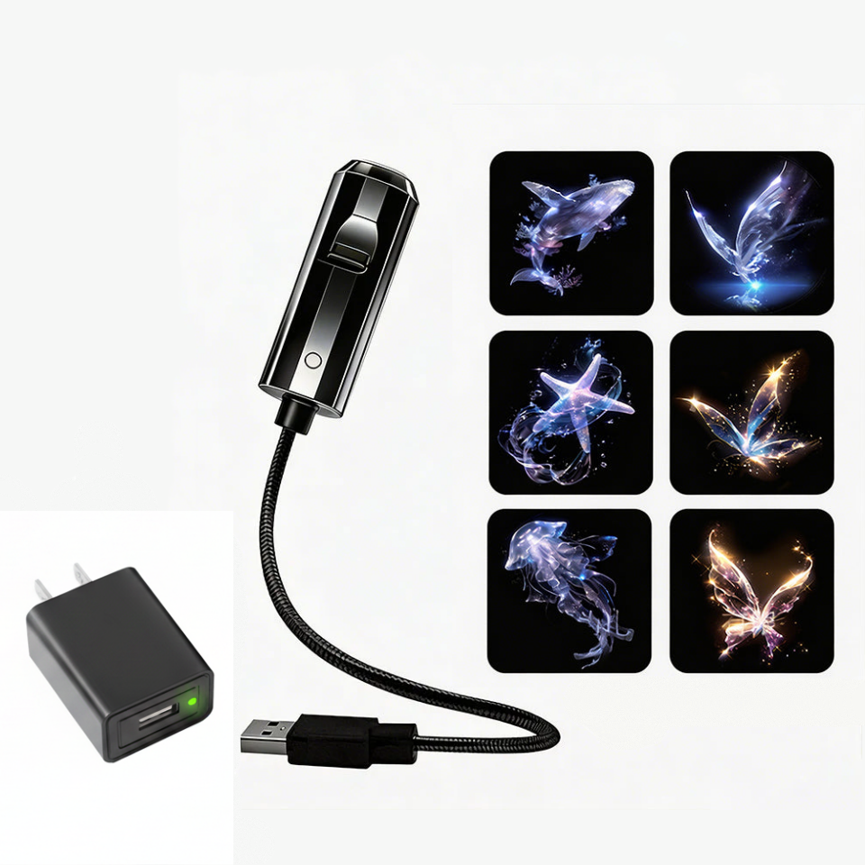 Plug-and-Play HD-nattlampa med Galaxy- och havsmotiv🥳Över 50 000 nöjda användare